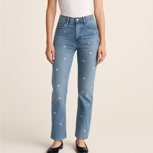 Hollister Women's Blue Straight Leg Jeans